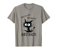 Cosa Penso di Tu Distanza Divertente Gatto Nero Maglietta