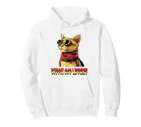 Cosa STO Facendo con Le Mie Vite? (Funny Cat Graphic) Felpa con Cappuccio