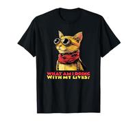 Cosa STO Facendo con Le Mie Vite (Funny Cat Graphic) Maglietta