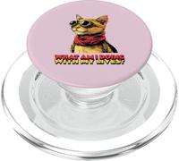 Cosa sto facendo con le mie vite? (Funny Cat Graphic) PopSockets PopGrip per MagSafe