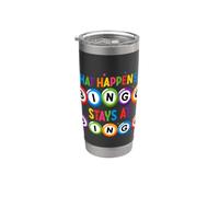 Cosa succede a Bingo rimane al giocatore di Bingo Gioco d'azzardo Bingo Bicchiere termico in acciaio inox doppia parete