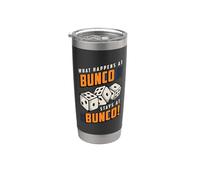 Cosa succede a Bunco rimane al Bunco Dices Party Game Bunco Bicchiere termico in acciaio inox doppia parete