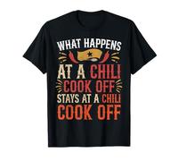 Cosa Succede a Un Chili Cook off Spicy Event Humor Maglietta
