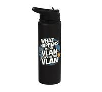 Cosa succede nella VLAN Funny Network Engineer VLAN Stainless Steel Insulated Water Bottle