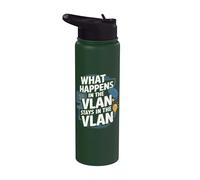 Cosa succede nella VLAN Funny Network Engineer VLAN Stainless Steel Insulated Water Bottle