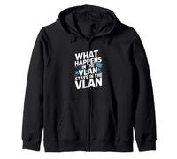 Cosa succede nella VLAN Funny Network Engineering Felpa con Cappuccio