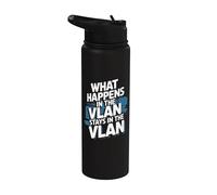 Cosa succede nella VLAN - Funny Network Engineering VLAN Stainless Steel Insulated Water Bottle