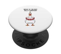cosa succede se non sono abbastanza stupido clown oca cartone animato PopSockets PopGrip Adesivo
