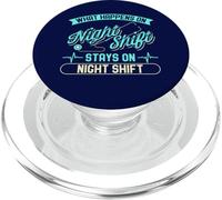 Cosa succede sul turno di notte rimane sul turno di notte citazione infermiera PopSockets PopGrip per MagSafe