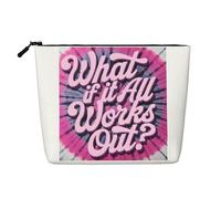 Cosa succederebbe se tutto funzionasse? Borsa per cosmetici, borsa per il trucco originale per donne, regali di Natale e compleanno, accessori da toeletta