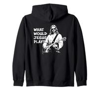 Cosa suonerebbe Gesù? Divertente Meme di Gesù Che Suona la Chitarra Felpa con Cappuccio
