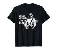 Cosa suonerebbe Gesù? Divertente Meme di Gesù Che Suona la Chitarra Maglietta