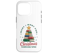 Cosa voglio per Natale Shelf Space Book Lover Bibliophile Custodia per iPhone 16 Pro