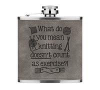 Cosa Vuoi Dire Che L'Uncinetto Non Conta Esercizio 6oz In Pelle PU Grigia