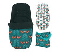 Cosatto Giggle 2 in 1 Accessory Pack - Change Bag & All Season Footmuff, Fox Friends