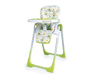 Cosatto Noodle 0+ Highchair |Compact, Height Adjustable, Foldable, Easy Clean, From birth to 15kg (Strictly Avocados)