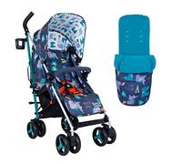 Cosatto Supa 3 Pushchair - Lightweight Stroller from Birth to 25kg - Compact Fold, Shopping Basket, Footmuff (Dragon Kingdom)