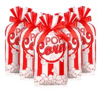 Cosblank 50 sacchetti per popcorn per feste, carnevale, circo, sacchetti di plastica, sacchetti per popcorn per carnevale, film, teatro notturno, forniture per feste