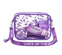 Cosblank Borsa portaoggetti a tema K-pop Lightstick, viola Lightning Crack, regolabile, in PVC, con cordino regolabile, elegante borsa da viaggio e da concerto per fan degli anime coreani K-pop