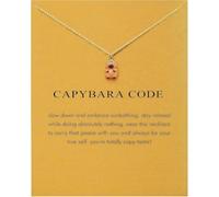 Cosblisvia 1 collana Capybara, accessori Capybara per donne, ciondolo Capybara, gioiello dorato regalo per donne, amanti degli animali per il quotidiano, compleanno (oro)