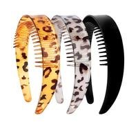 Cosblisvia 3 Pezzi cerchietti Zig Zag, cerchietti per Donne, Cerchietto Zigzag con Denti, Fascia per Le Donne, Ragazze, Donne per Lavaggio, Sport, Festa (Tartaruga)