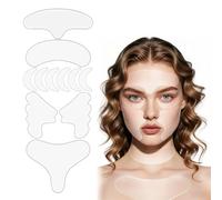 Cosblisvia Anti-rughe Pads in Silicone, Cerotti in Silicone Riutilizzabili contro le Rughe e Pads per Décolleté Antirughe per Donne, Rassodamento Notturno della Pelle durante il Sonno (Trasparente)