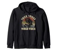 Cosce spesse Virgo Vibes Virgo segno zodiacale Uomini Donne Divertente Felpa con Cappuccio