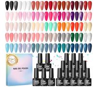 COSCELIA Smalto Semipermanente Unghie 40pcs, 35 Colori Del Gel Del Chiodo con 5pcs Base Coat Lucido Opaco Silver & Gold Glitter Top Coat Gel Smalto Set Starter Set