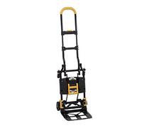 COSCO 12225YGB1E Carrello pieghevole 2 in 1, capacità di 136 kg, multiposizione, con manico estraibile, nero/giallo