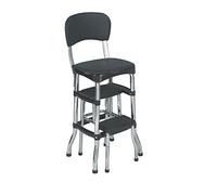 Cosco - Sgabello stile retrò, colore: Giallo Passi scorrevoli Sliding Steps Nero