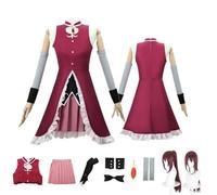 CosDogs Anime Puella Magi Madoka Magica Sakura Kyouko Cosplay Costume con parrucca Vestito rosso Accessori Donna Uomo Bambino Vestito Carnevale Halloween Kimono Suit