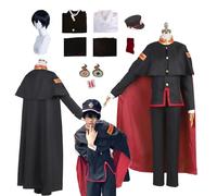 CosDogs Anime Toilet-bound Hanako-kun Hanako Cosplay Costume con parrucca nera e rossa Mantello Accessori Donna Uomo Bambino Vestito Carnevale Halloween Tuta Kimono Completo