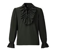 COSDREAMER Camicia da Uomo Rinascimentale da poeti medievali Pirata Top Camicetta, Diaspro, XL