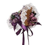 COSDREAMER Cappello da Sole con Fiocchi di Paglia da Donna, Stile Vittoriano, da Ragazza, con Fiori, Domande e risposte:, Taglia Unica