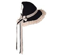 COSDREAMER Cappello da strega da donna in lana lavorato a maglia per Halloween Natale festa in costume (beige)