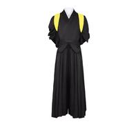 COSDREAMER Costume da uomo kimono giapponese da samurai, uniforme Hakama, tradizionale, Aikido, Kendo, arti marziali, costume anime (giallo, XXL)