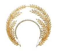 COSDREAMER Donne Golden Flower Sheep Horn HairBand Gotico Copricapo Costume Steampunk Cosplay (A)