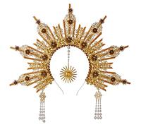 COSDREAMER Halo Crown Mary Dea Fascia da donna Halloween Costume Dea Copricapo (O)