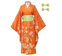 COSDREAMER Kimono da Donna, Unisex, Stile Geisha Giapponese Yukata, con Top e Pantaloni, D, Small