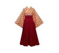 COSDREAMER Uomini Kimono Robe Tongma Comics Geisha Giapponese Yukata Increspature Top Pantaloni Set, C, M