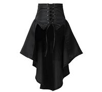 COSDREAMER Victorian Steampunk Trambusto tutù in Pizzo Cintura Sottogonna Cintura da Donna con Corsetto Pirata,Nero, M