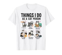 Cose Che Faccio Come Persona Che AMA I Gatti Design Maglietta