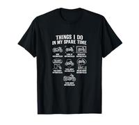 Cose che faccio nel mio tempo libero divertente motociclista motociclista Maglietta