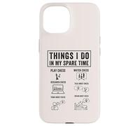 Cose che faccio nel mio tempo libero, Giocatori di scacchi divertenti Ragazzi Custodia per iPhone 15