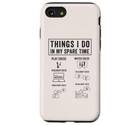 Cose che faccio nel mio tempo libero, Giocatori di scacchi divertenti Ragazzi Custodia per iPhone SE (2020) / 7/8