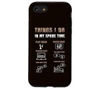 Cose che faccio nel mio tempo libero, Giocatori di scacchi divertenti Ragazzi Custodia per iPhone SE (2020) / 7/8