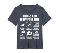 Cose Che Faccio nel Mio Tempo Libero Guarda Conversazione Pensa Immersioni subacquee Maglietta, Donna Plus-Size, Pervinca, 5X