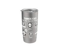 Cose che faccio nel mio tempo libero Guarda Panda Guarda il video di Panda Bicchiere termico in acciaio inox doppia parete