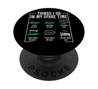 Cose che faccio nel mio tempo libero in barca PopSockets PopGrip Adesivo