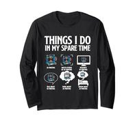 Cose Che Faccio nel Mio Tempo Libero - Stampante 3D Geek di Stampa 3D Maglia a Manica